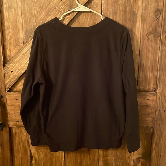 HUE large fleece sweater large woman’s black - Picture 2 of 5